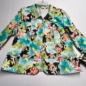 Erin London Size Large Floral Spring Blazer
